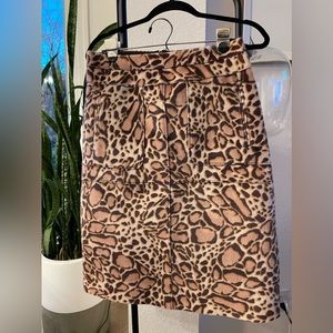 Knee length leopard pencil skirt